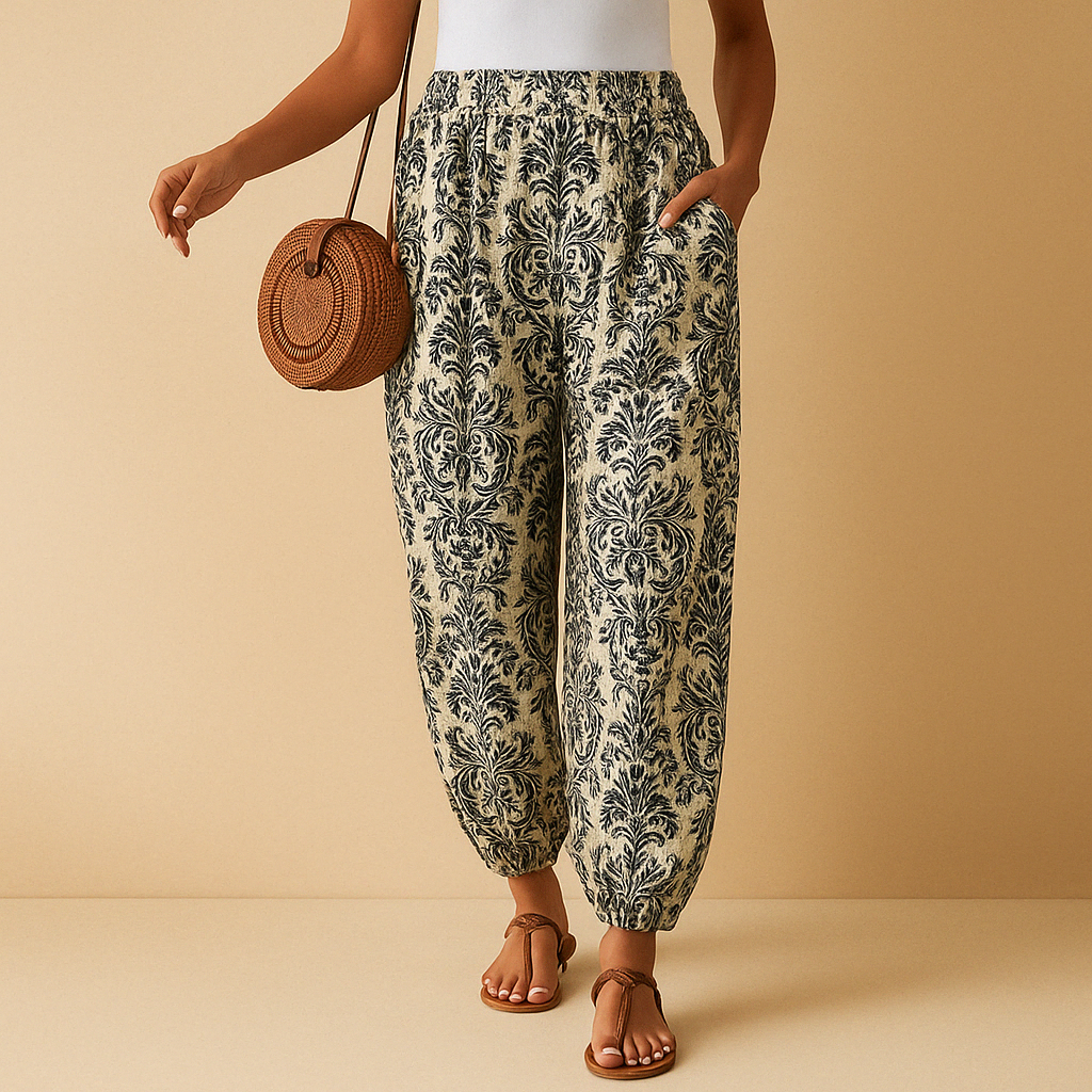 Boho high-waisted pants for women