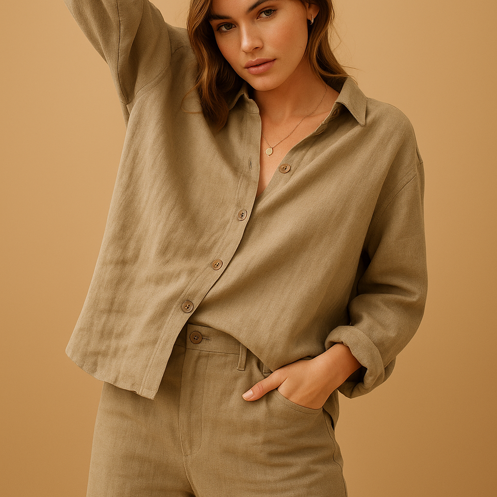 Casual cotton blouse for women