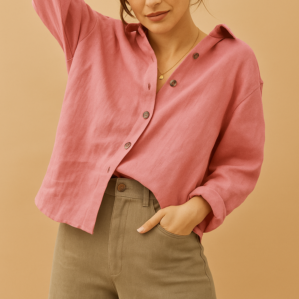 Casual cotton blouse for women