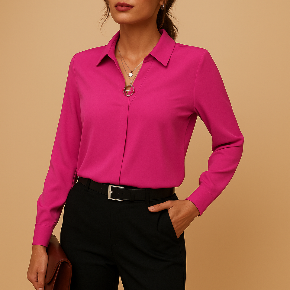 Elegant plain blouse for women
