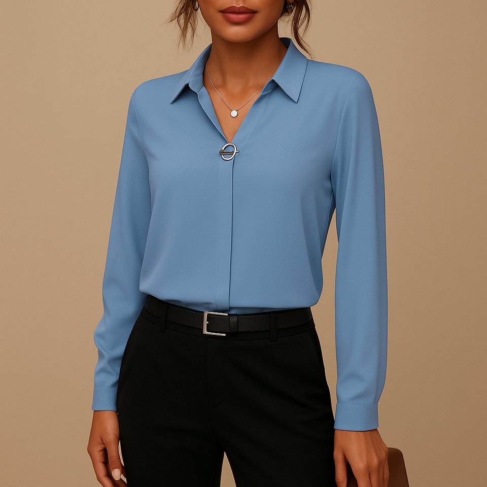 Elegant plain blouse for women