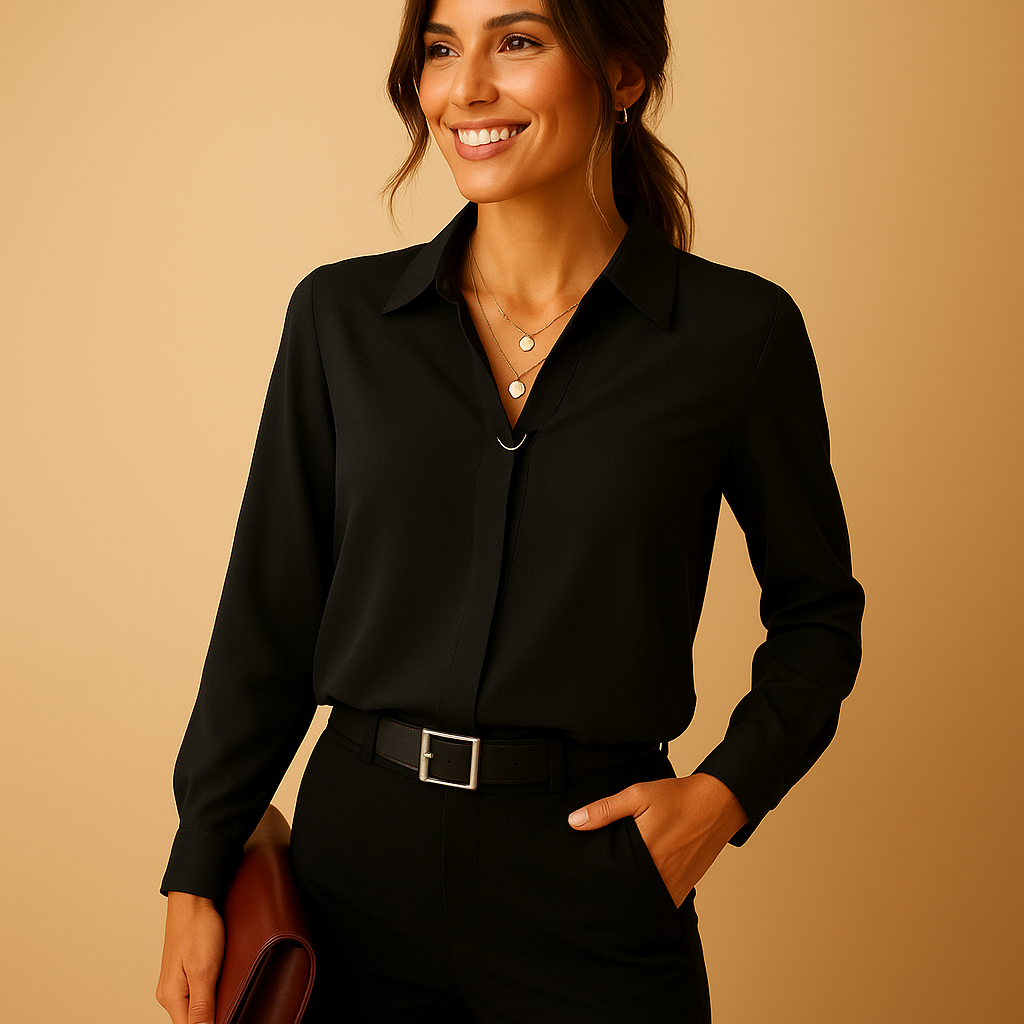 Elegant plain blouse for women