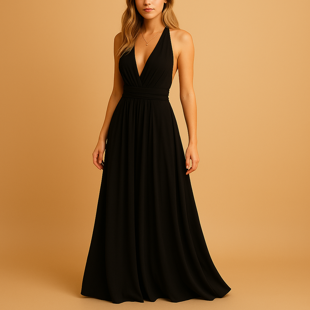 Elegant and versatile women's dress with adjustable fit.