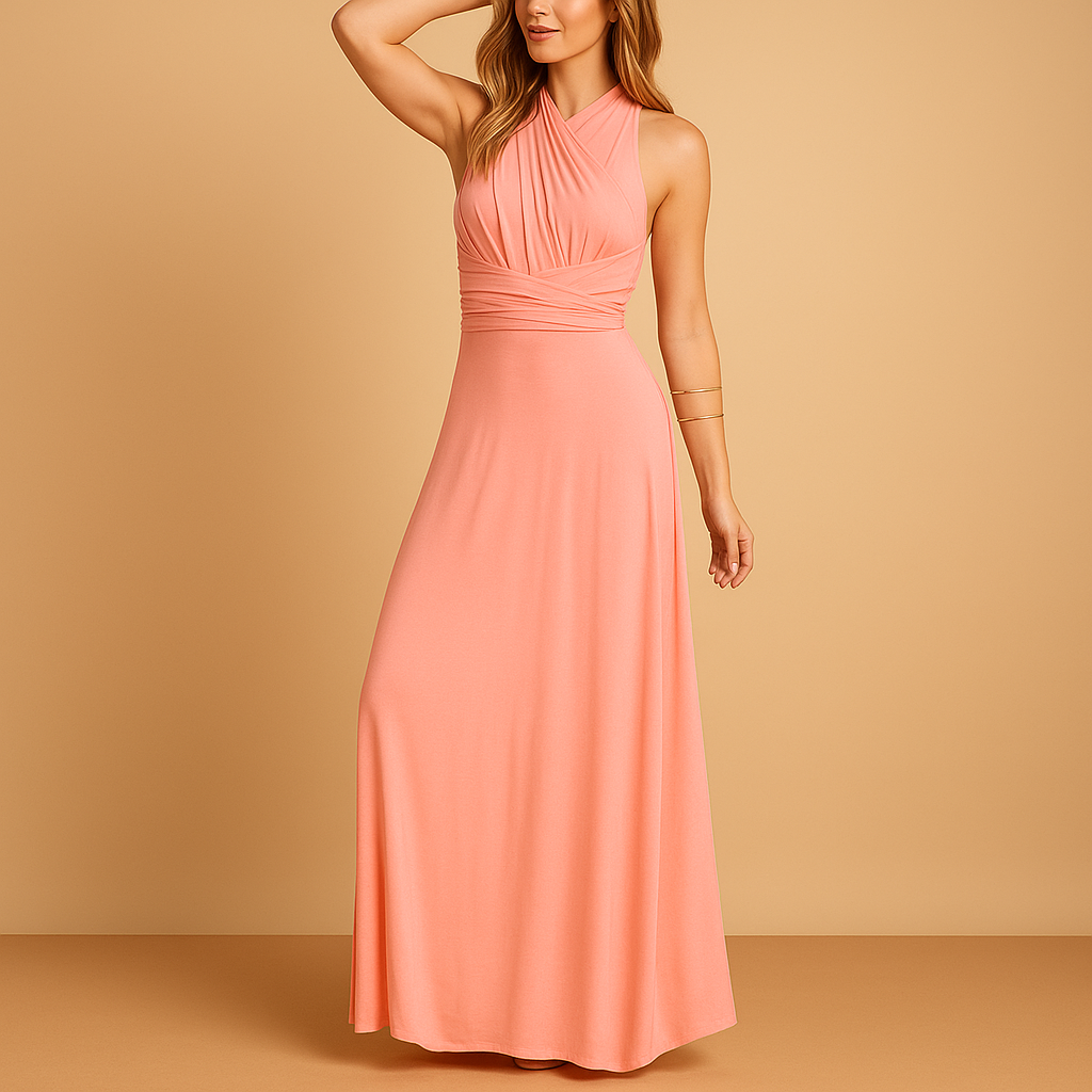 Elegant and versatile women's dress with adjustable fit.