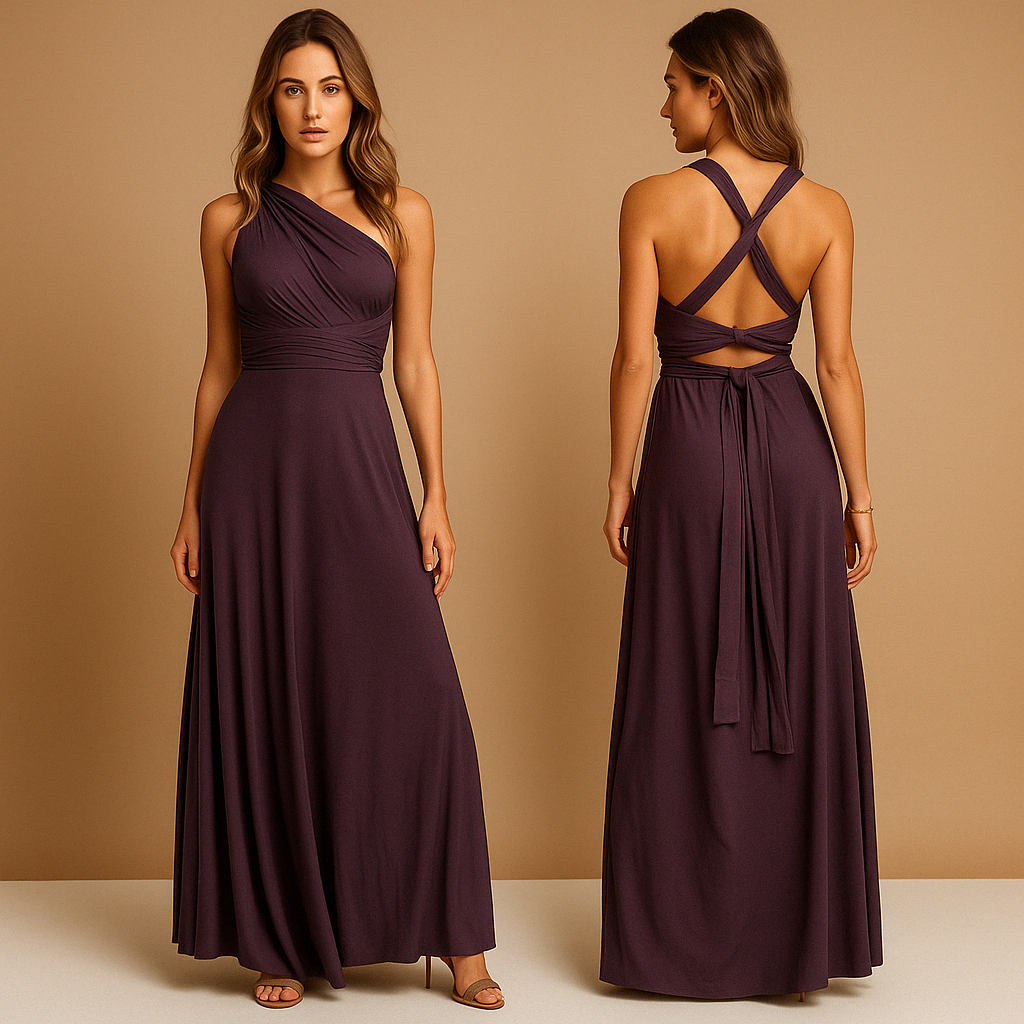 Wrap dress with extra-long straps for women.