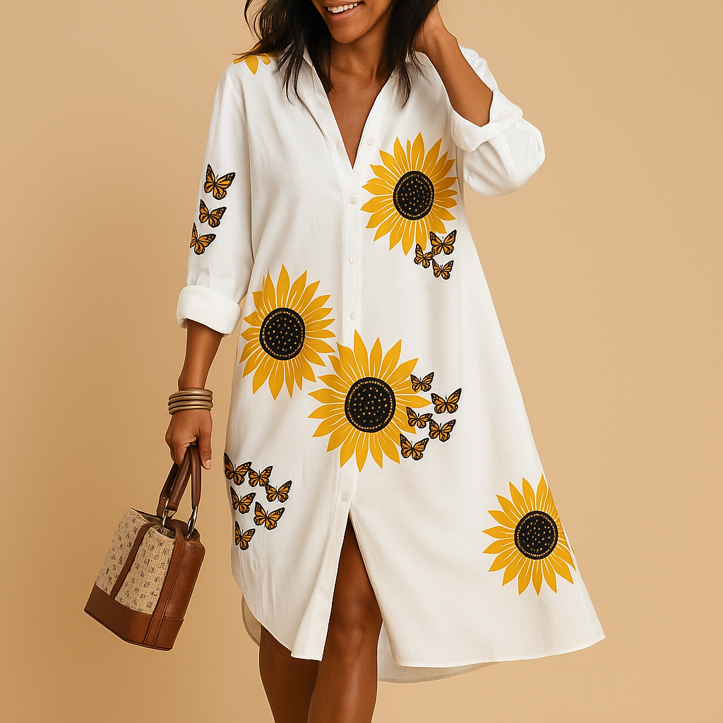 Elegant and airy summer dress for women.