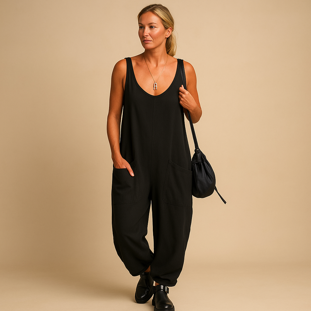 Lightweight summer dress with a loose fit for women.