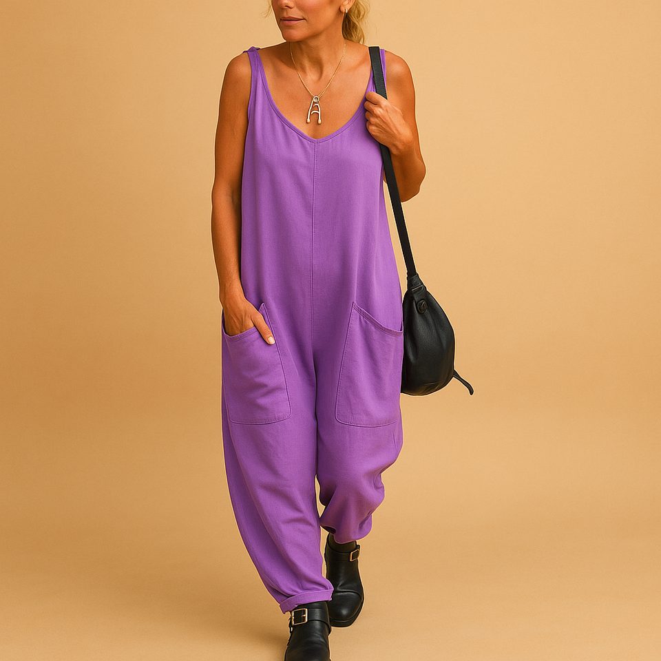 Lightweight summer dress with a loose fit for women.