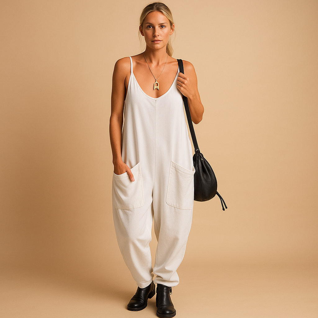 Lightweight summer dress with a loose fit for women.
