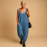 Lightweight summer dress with a loose fit for women.