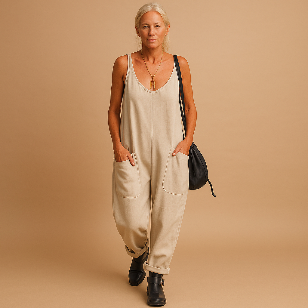 Lightweight summer dress with a loose fit for women.