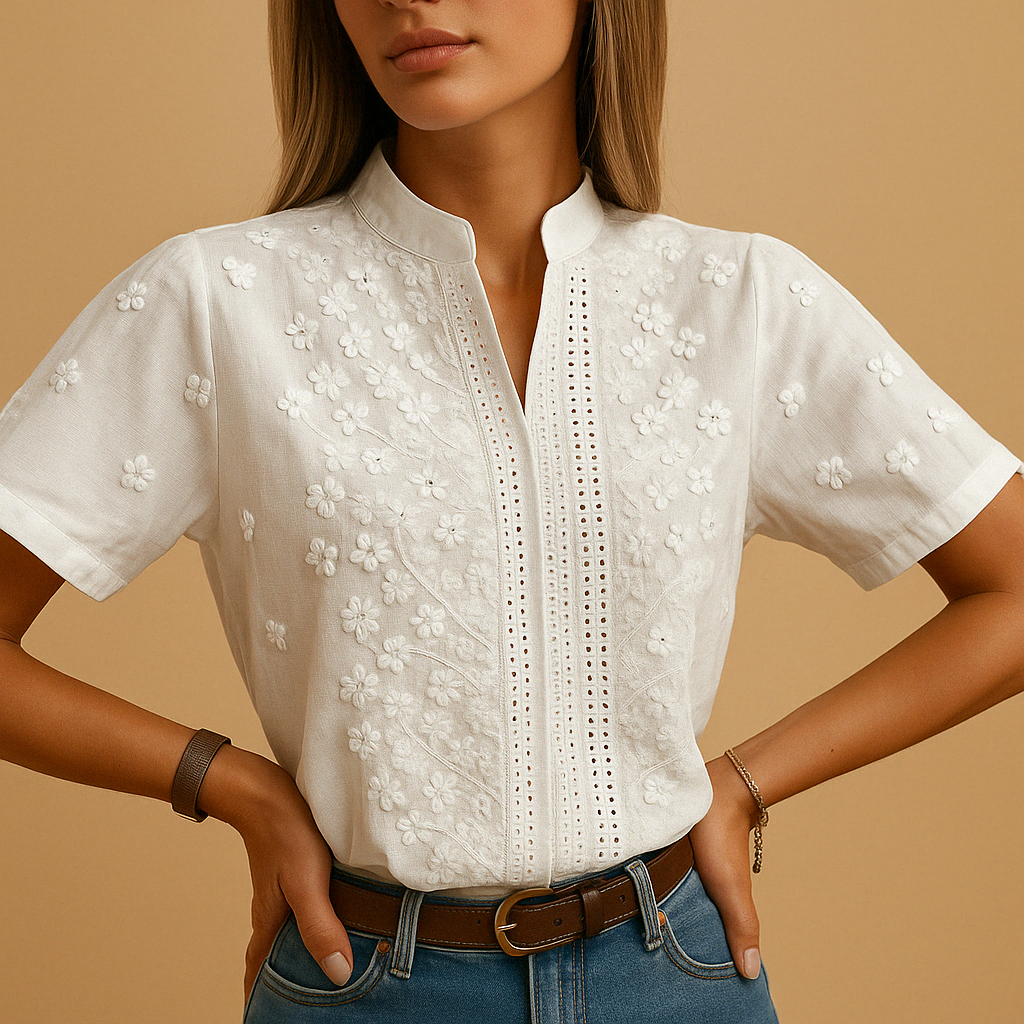 Stylish white blouse for women