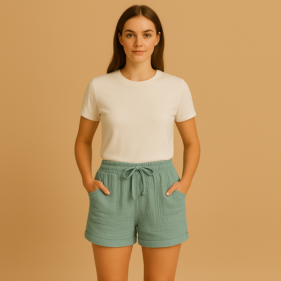 Summer shorts with a comfortable fit for women