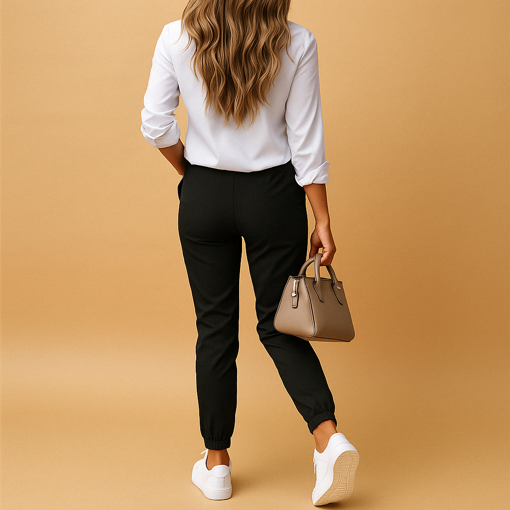 Slim fit stretch chino pants for women