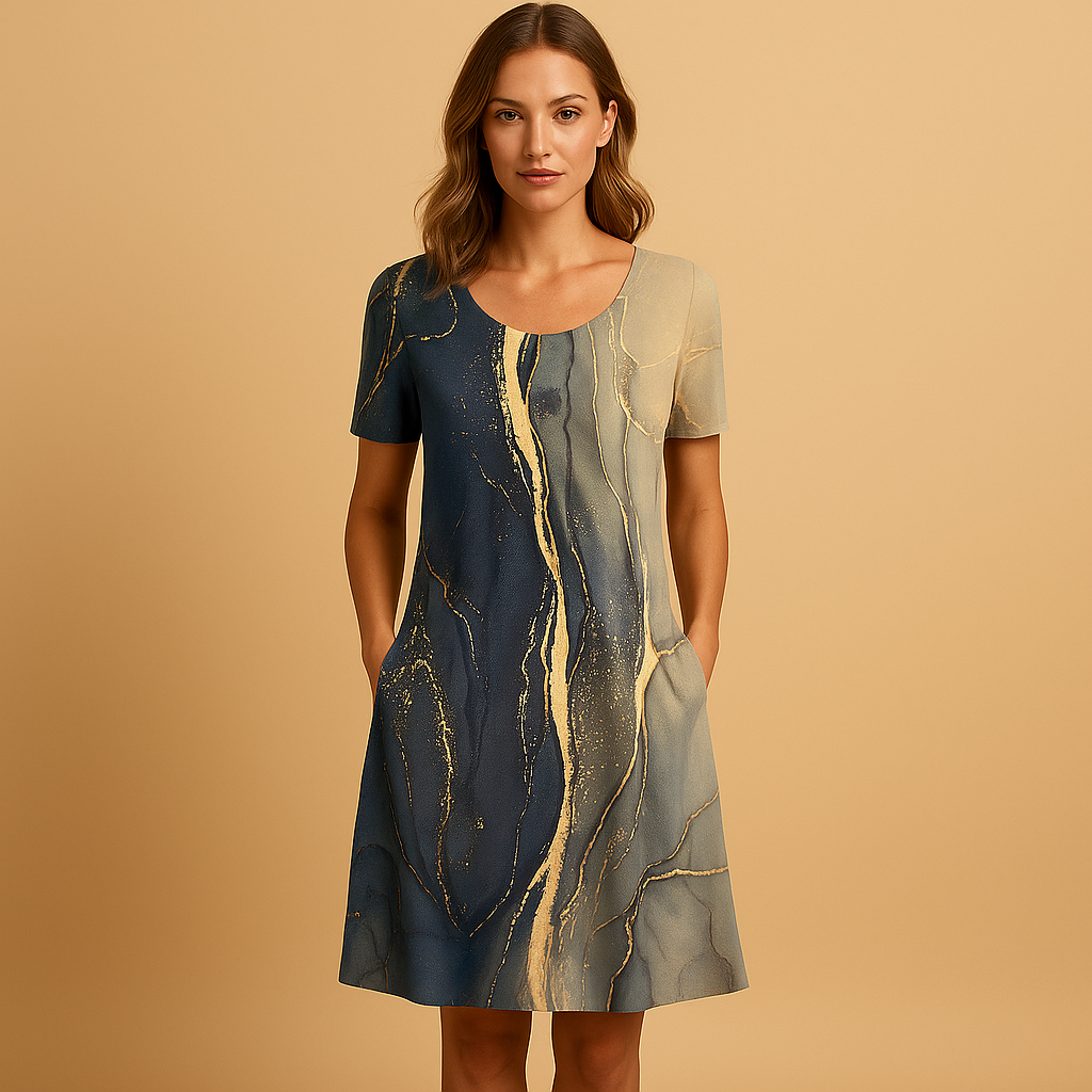 Timeless midi dress with a flattering fit for women.