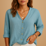 V-neck blouse for women