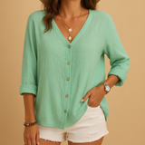 V-neck blouse for women