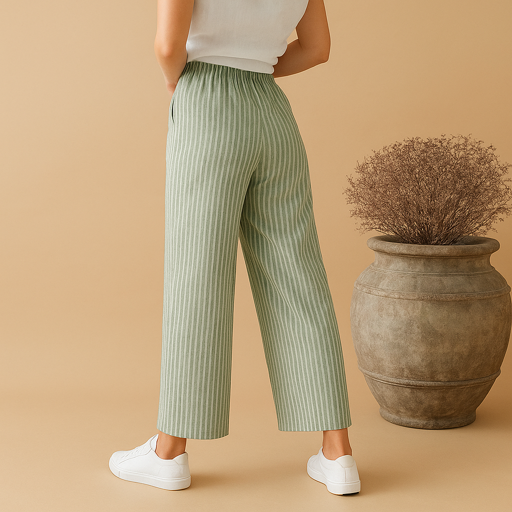 Regular fit summer pants for women