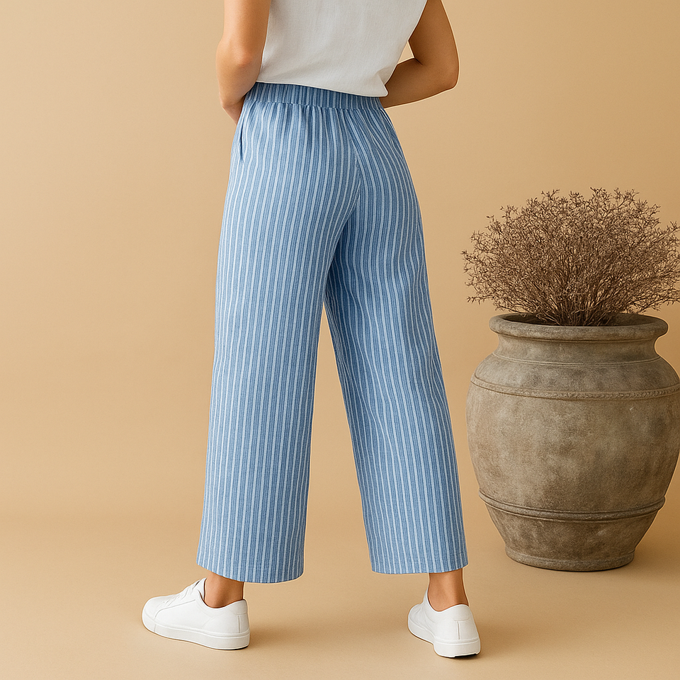 Regular fit summer pants for women