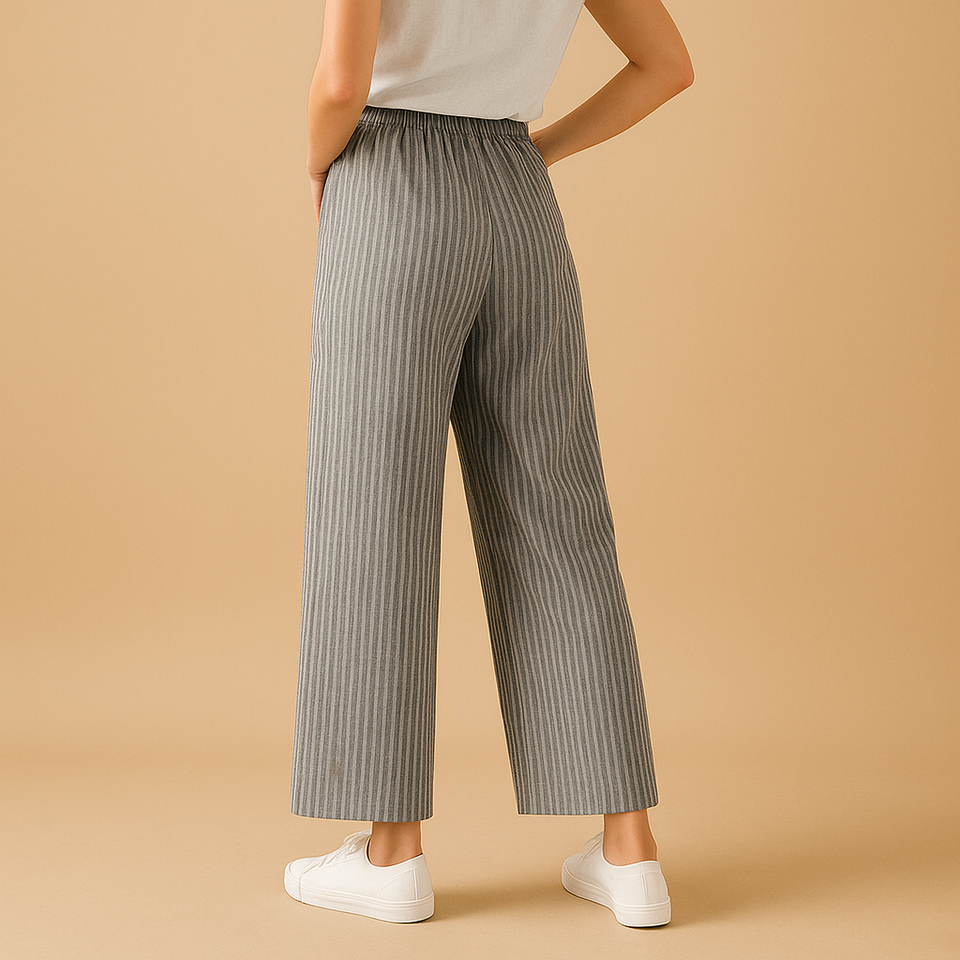 Regular fit summer pants for women