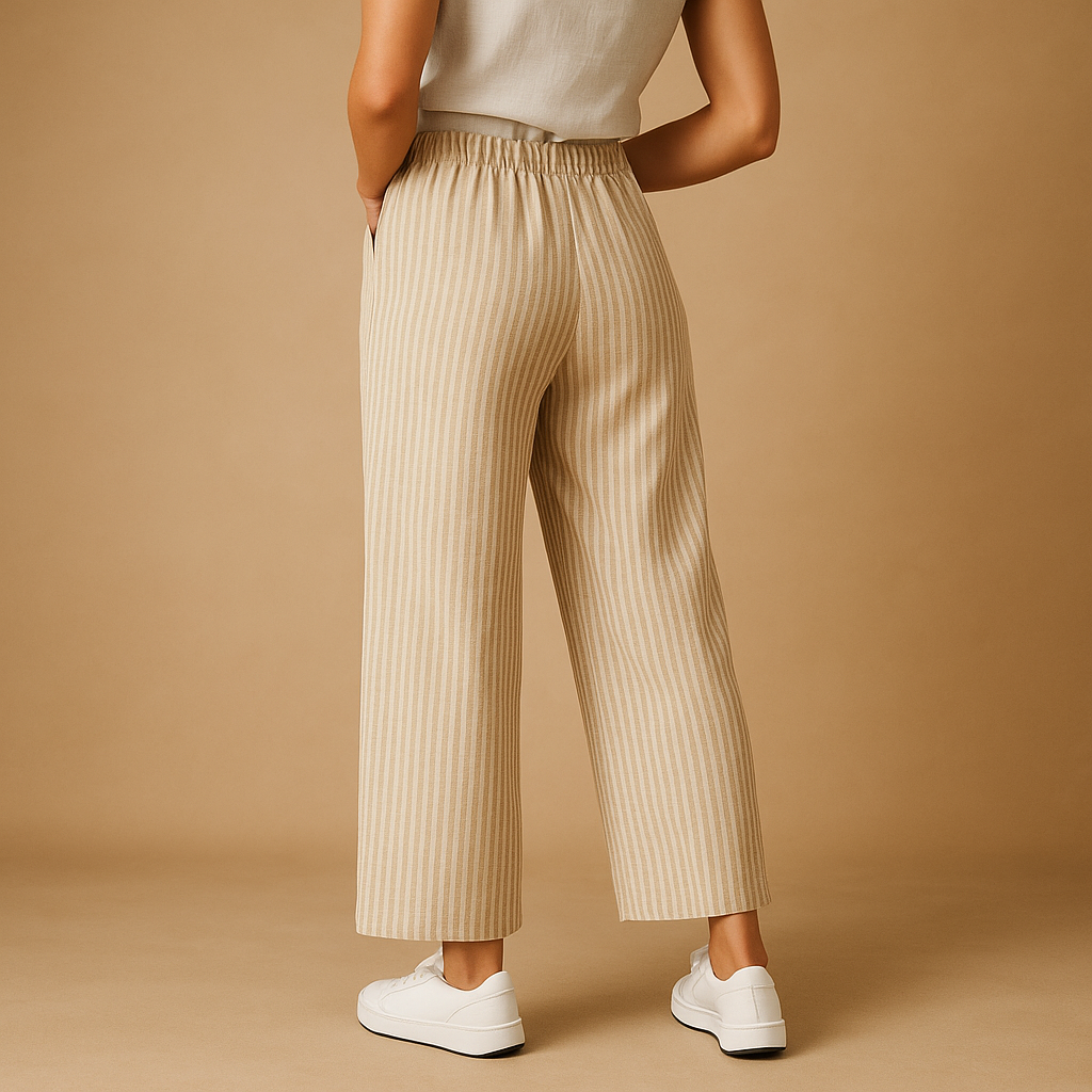 Regular fit summer pants for women