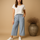 Regular fit summer pants for women