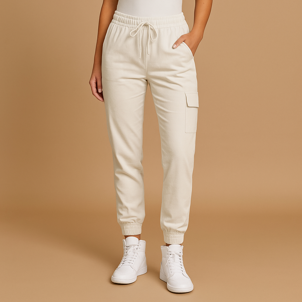 High-waisted cargo pants for women