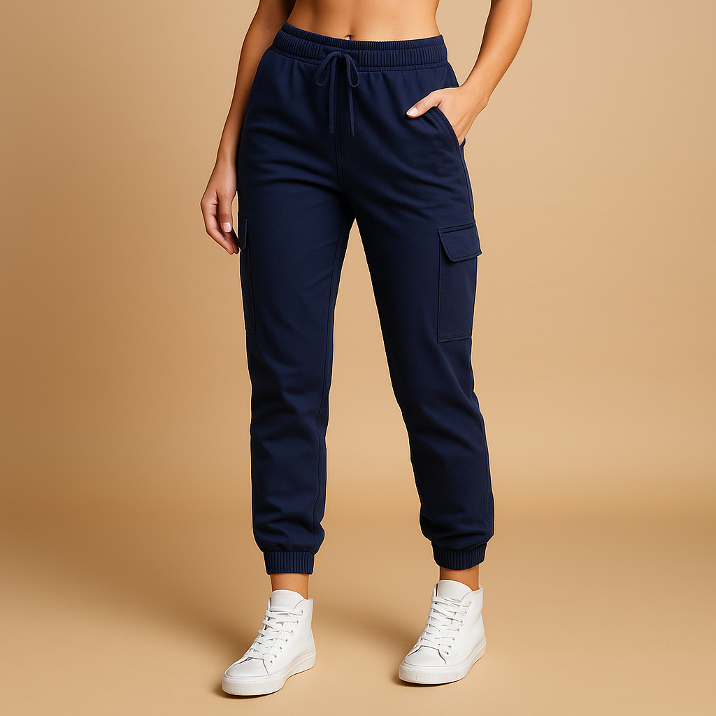 High-waisted cargo pants for women