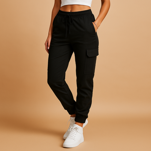 High-waisted cargo pants for women
