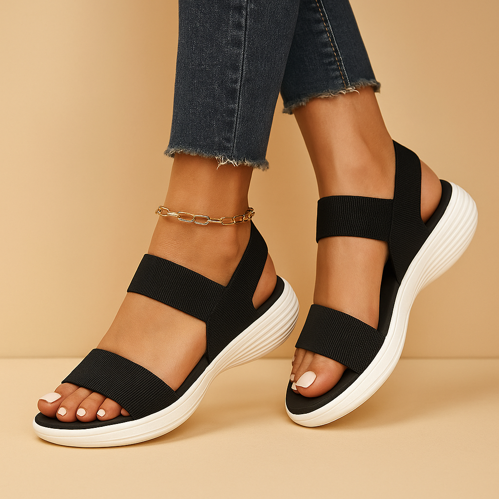Breathable flat sandals for women.