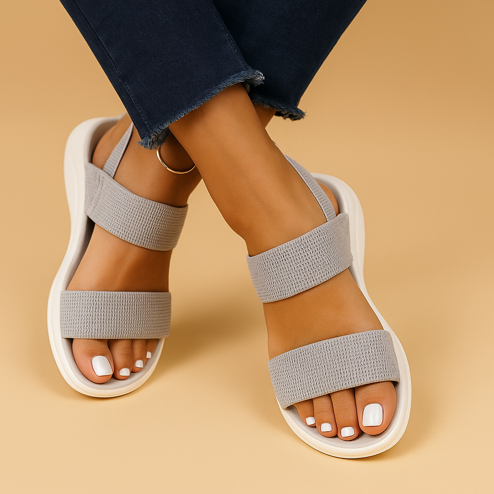 Breathable flat sandals for women.