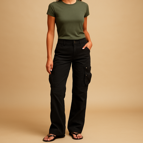 Cargo pants with pockets for women