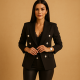Casual cotton blazer for women with timeless design.