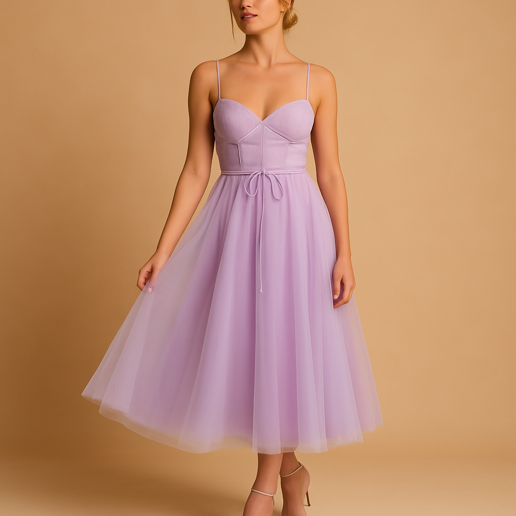 Sleeveless chiffon maxi dress with tulle overlay for women.