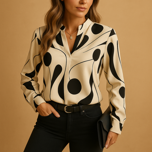 Chic printed blouse for women