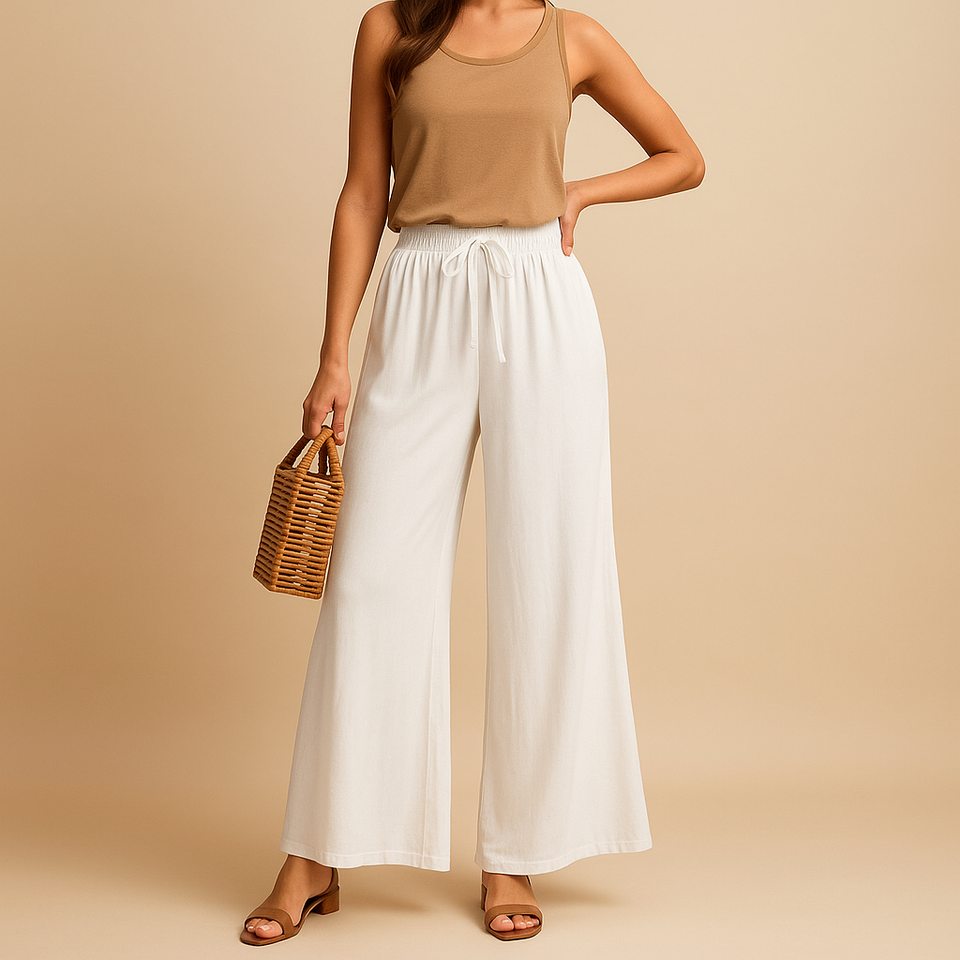 Chic high-waisted wide-leg pants for women