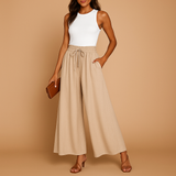 Chic high-waisted wide-leg pants for women