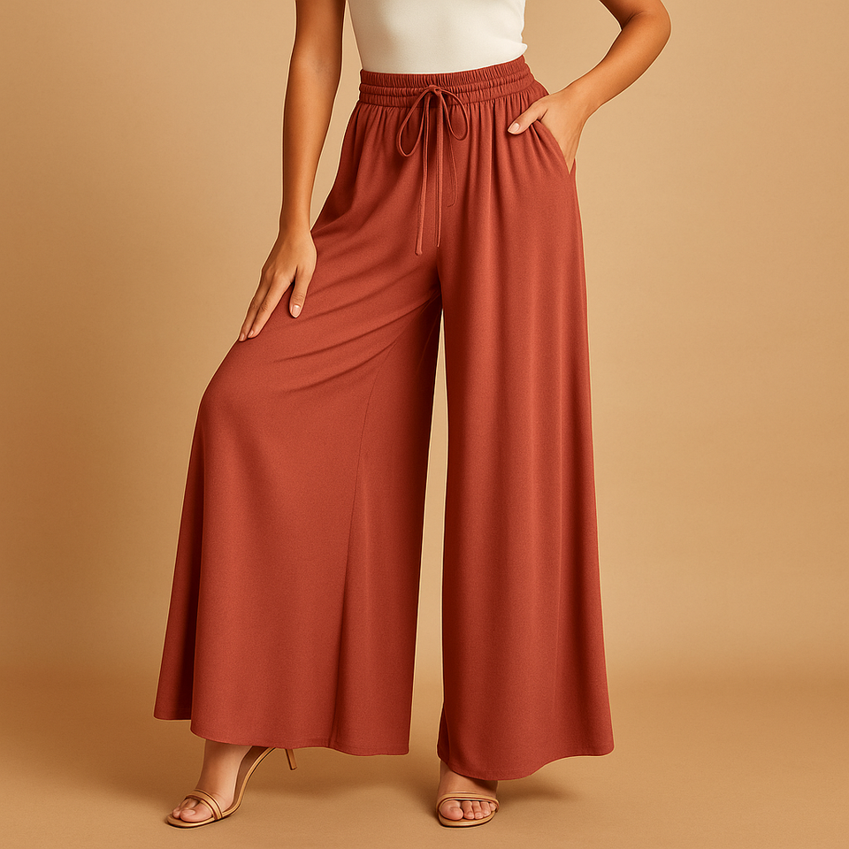 Chic high-waisted wide-leg pants for women