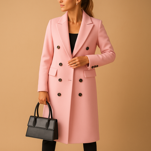 Chic long winter coat for women