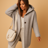 Comfortable open women's cardigan with a timeless fit.