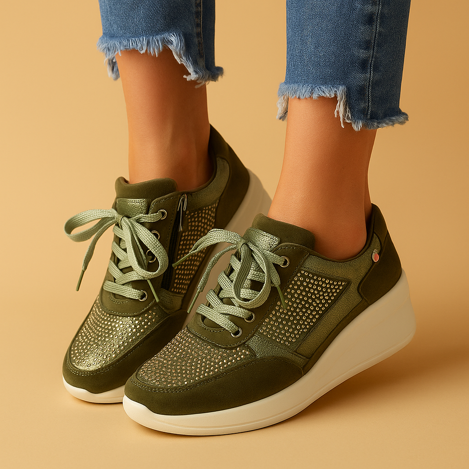 Comfortable casual shoes with a wide fit for women