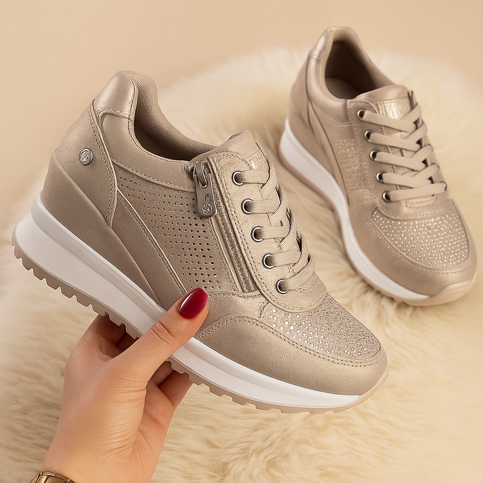 Comfortable casual shoes with a wide fit for women