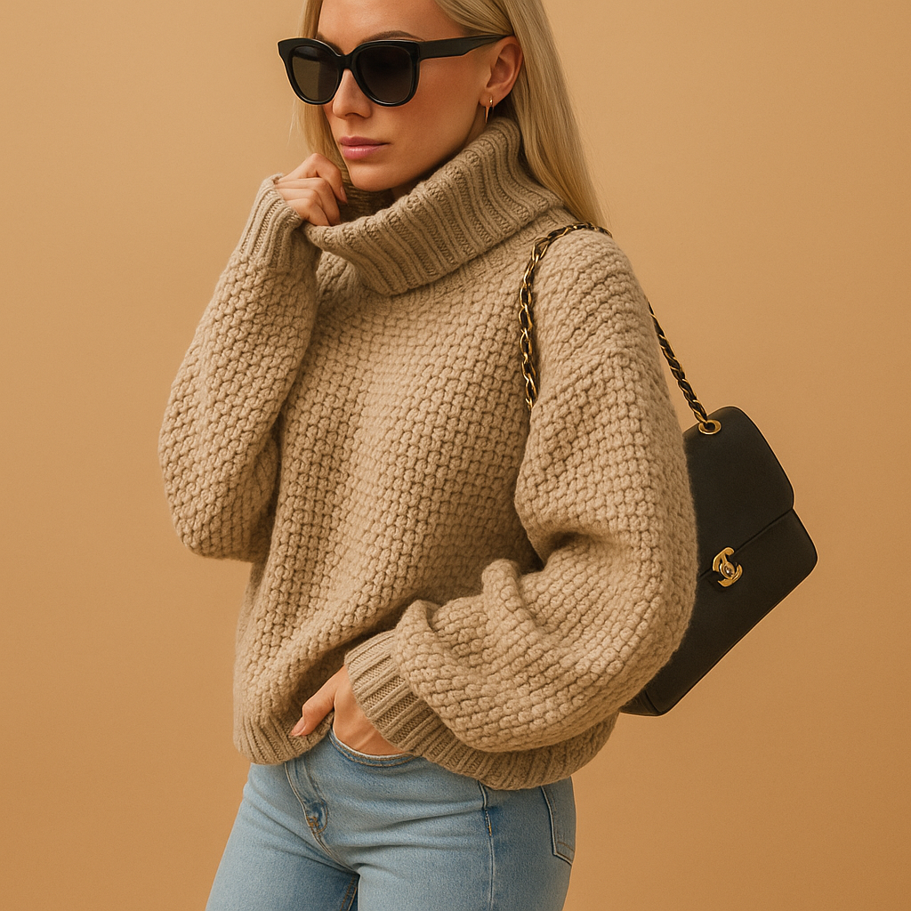Comfortable timeless pullover for women.