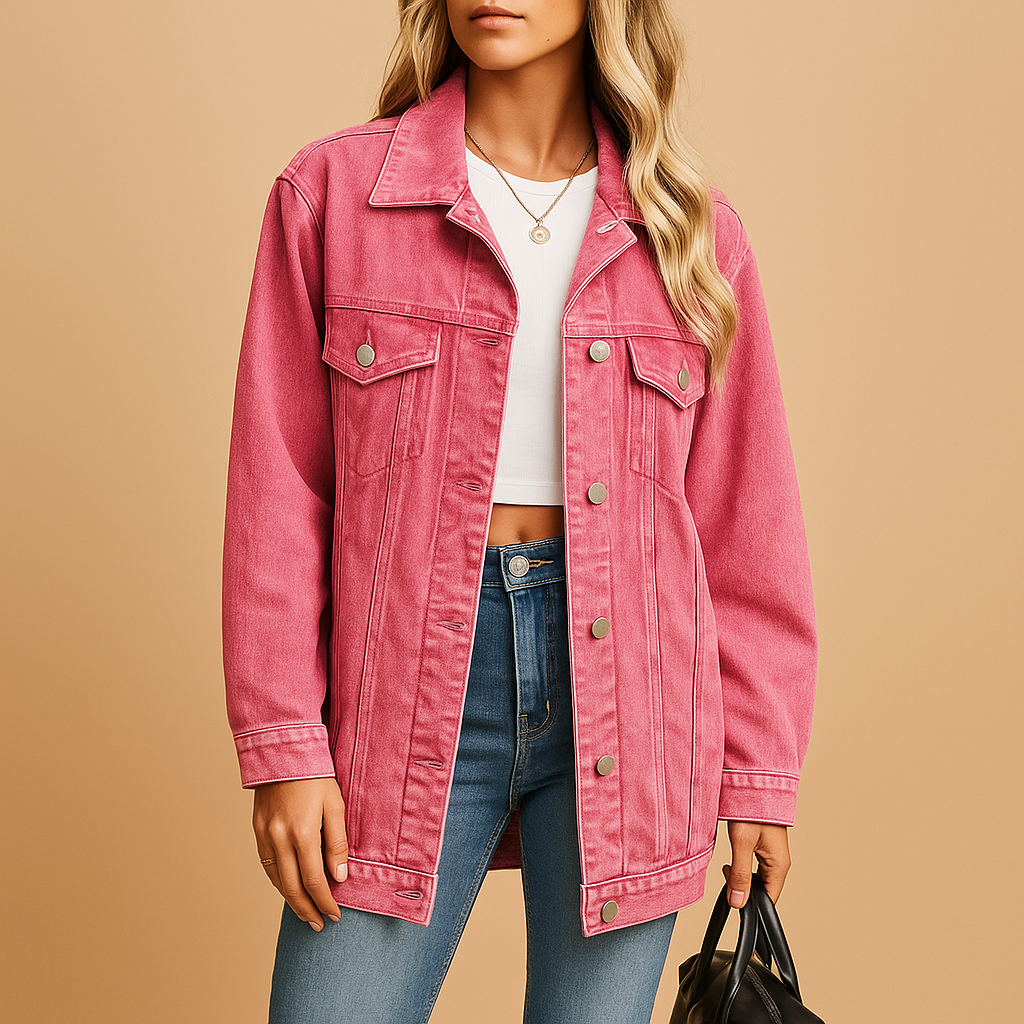 Denim winter coat for women