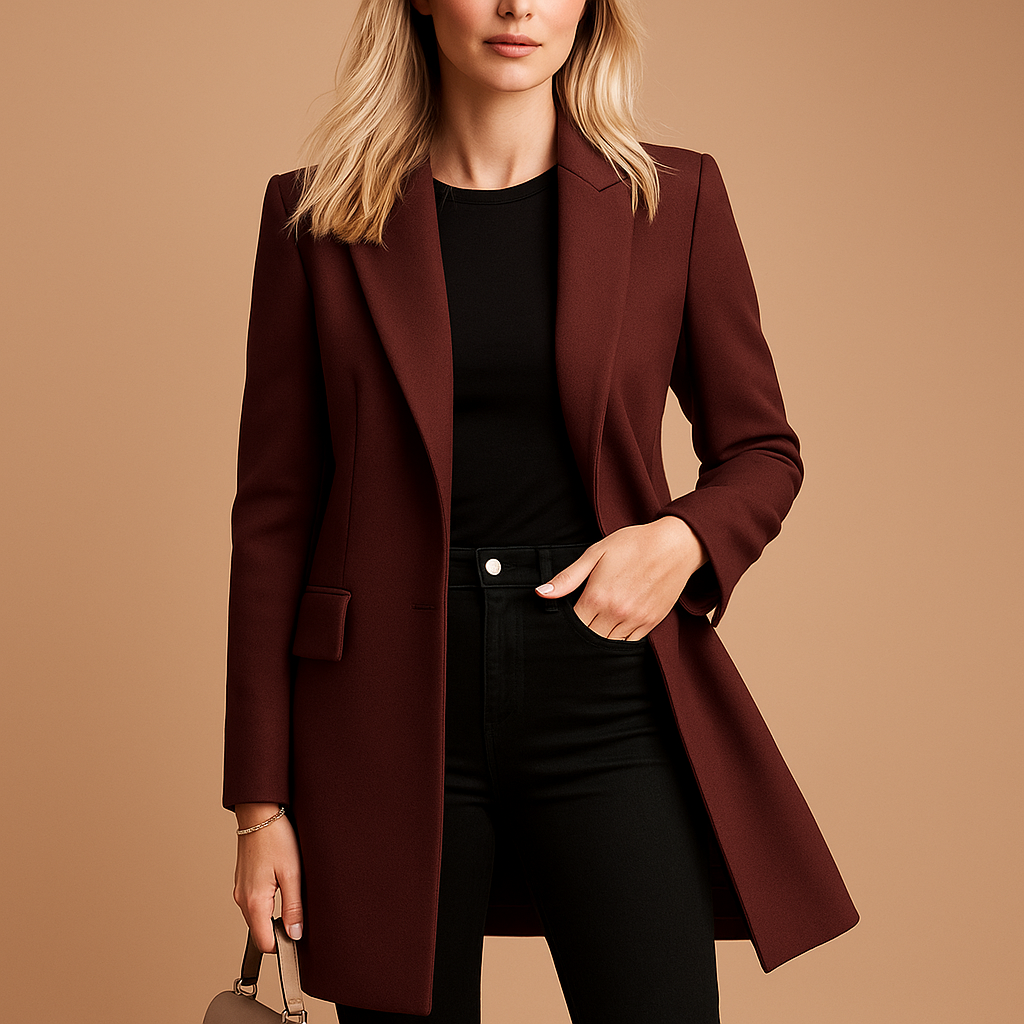 Double-breasted trench coat for women