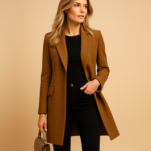 Double-breasted trench coat for women