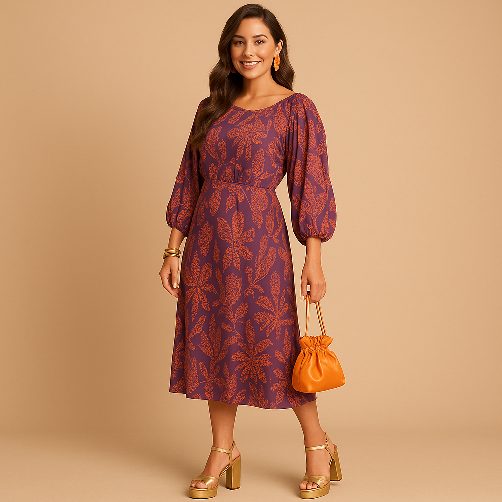 Luxurious, sustainable women's dress for all seasons.