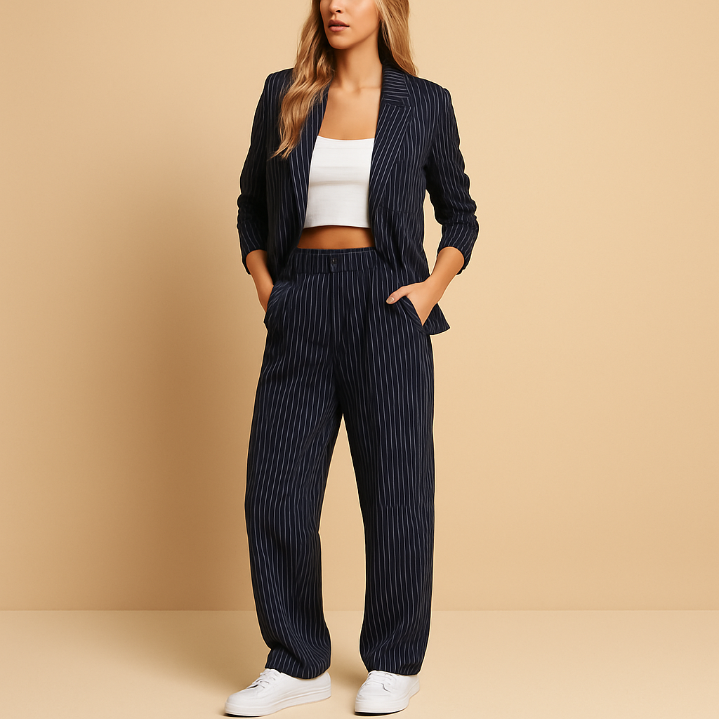 Elegant blazer and pantsuit for women.