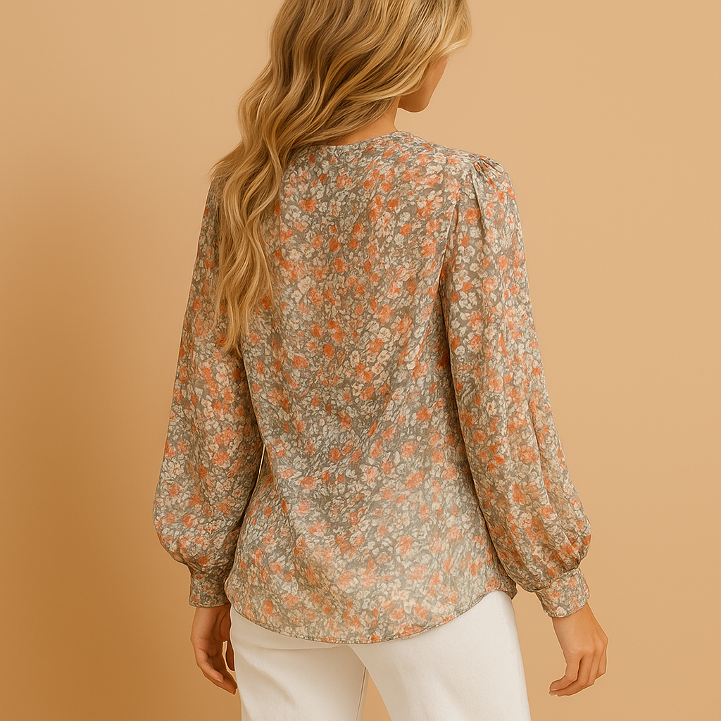 Elegant long-sleeved blouse for women
