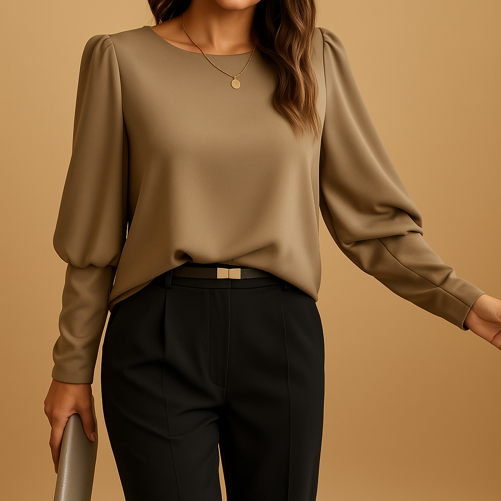 Elegant long-sleeved blouse for women